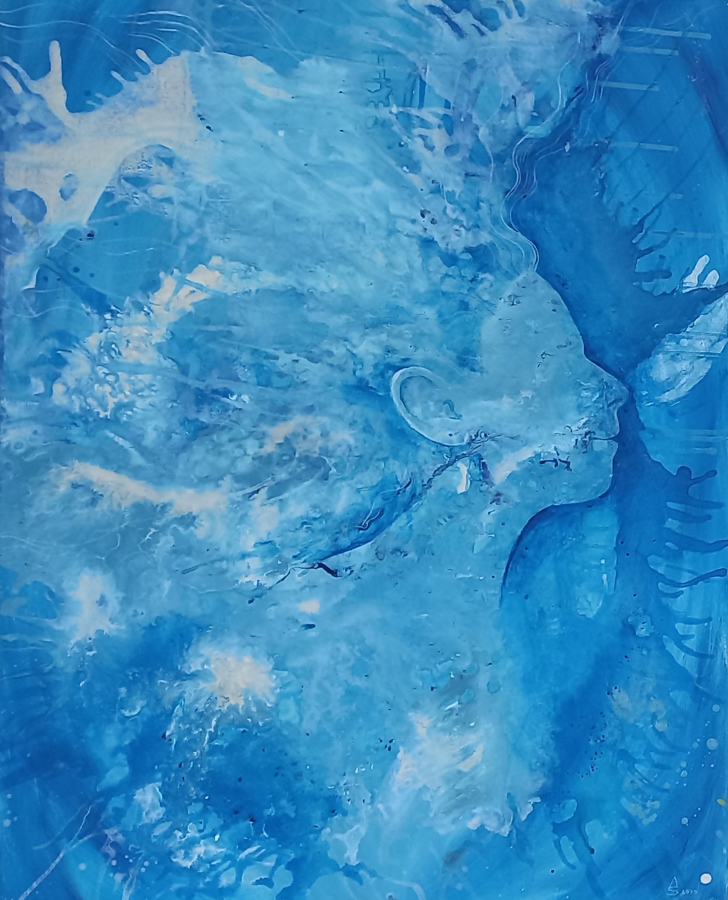 Nádech nad hladinou 60x80